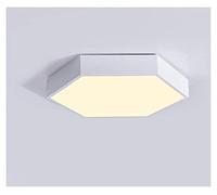 Generico Plafoniera Lampada da Soffitto a LED Ultrathin Modern Pleacing Light Hexagon Iron Lampada Da Interno Cucina Bed Room Porch Decoration Fixture(White,WARM_DIAMETER 30CM)