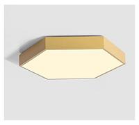 Generico Plafoniera Lampada da Soffitto a LED Ultrathin Modern Pleacing Light Hexagon Iron Lampada Da Interno Cucina Bed Room Porch Decoration Fixture(YELLOW,WARM_DIAMETER 50CM)