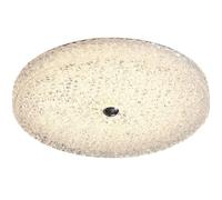 Generico Plafoniera Lampadari a Soffitto Lampada da Soffitto Moderna LED in Cristallo con Dimmer Rotonda in Vetro Cromato per Camera da Letto Cucina Soggiorno Corridoio (40 Cm)