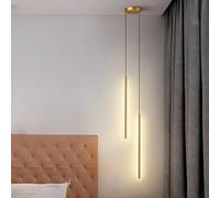 Generico Plafoniera, Moderna lampada a sospensione a led moderna for soggiorno, sala da pranzo, comodino, camera letto, casa, a a, lampadari a soffitto(2 Light,WARM WHITE_L120CM_GOLD)