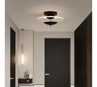 Generico Plafoniera, Plafoniere moderne for corridoio Illuminazione interna for Balcone Camera da letto Corridoio Portico Apparecchi decorativi Ins Lampade nordiche a LED(Black B,Warm White)