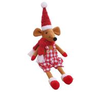 Generico | Plaid Fabric Long-legged Stuffed Decorations - Comfortable Doll, Plush For Mantels, Shelves, Dining Tables, Kitchen Cabinets