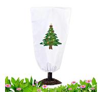 Generico Plant Covers Protection - Breathable Thickened Frost Blanket with Drawstring, Protects Plants Snow Wind Cold, Garden Shrubs Trees Bushes Winter Cover for Outdoor Gardeners, Christmas Pattern