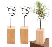 Generico Plant Holder Rack - Artistic Wire Base, Sculptural Hanging Tier, Stable Desktop Mounting | Geometric Interior Decorating Feature, Sophisticated Showcase Unit Living Spaces Office Reception