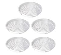 Generico Plant Pot Tray-5 Pack Heavy Duty Clear Saucer Reusable Floor Protector, Durable Dish, Waterproof Water Catcher, Indoor Outdoor Base, Small Flower Container Drip | for