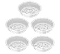 Generico Plant Pot Tray-5 Pack Heavy Duty Clear Saucer Reusable Floor Protector, Durable Dish, Waterproof Water Catcher, Indoor Outdoor Base, Small Flower Container Drip | for