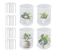 Generico Plant Protection Tent, Pop-Up Garden Mesh Cover, 4 Pieces Foldable Plant Cage, Animal Barrier, Fly-Proof Guard for Vegetables, Fruits, Flowers, Blueberry Bushes