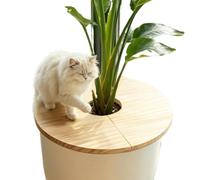 Generico Plant Protector From Cats Split Wooden Planter Soil Protector