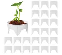 Generico Plant Rings for Outdoor,24 Pieces Round Deep Watering Circular Reusable Edging - 15x13.7cm Planting Rings Garden Protector - for Balcony Courtyard Greenhouse Tomato Pepper Flower Shrub