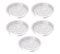 Generico Plant Saucer - 5 Pack Clear Planter Dish Trays for Indoor & Outdoor Pots | Durable Transparent Flower Pot Base for Water Drainage & Protection, Multi-Use Plant Holder for Home Garden Decor