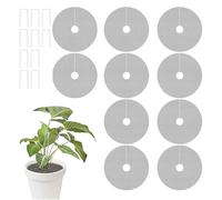 Genérico Plant Soil Cover For Cats | 110-pack of Flower Pot Soil Protectors, | with 10 Stakes Round Plant Pot Grid - For Squirrel Animal Gardening Moss Indoor Outdoor