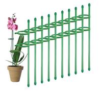 Generico Plant Support Stakes - 10Pcs Plant Support Stakes, 45cm Plants Support's Stake's for Indoor Sticks, Plants Sticks with 20 Straps | for Balcony Patio Indoor Lawn Greenhouse Yard Outdoor