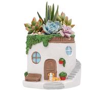 Generico Planter for Indoor Plants,House Shaped Cactus Container,Cute Planter Pot - for Orchid Fern Strawberry Kitchen Desk Home Outdoor Patio