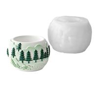 Generico Planter Molds Cement - Train Relief Candle Holder Mold for Epoxy Resin, Clay Craft with Workshops, Silicone Mold for Teachers, Teens, Home Decoration Use 3.74x3.7x2.56 Inches