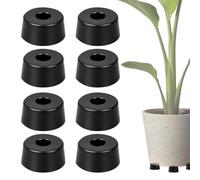 Generico Planter Pot Feet - Rubber Drainage Risers, Flower Pot Elevators