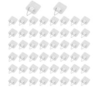 Generico Plate Hangers - 1.26 Inch Invisible Wall Hooks | Nail Free Plate Display Hanger - Heavy Duty 50pc Set Space Saving. Securely Attach These Self-Adhesive Holders to Smooth Vertical Covers