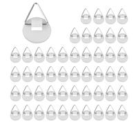 Generico Plate Hangers - 1.26 Inch Invisible Wall Hooks | Nail Free Plate Display Hanger - Heavy Duty 50pc Set Space Saving. Securely Attach These Self-Adhesive Holders to Smooth Vertical Covers