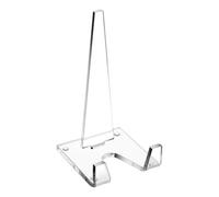 Generico Plate Stand, Clear Aesthetic Display Holder, Decorative Frame Rack for Tabletop Sign Photo Card Painting Dish Picture, Minimalist Easel Shelf Desk Home Counter Kitchen Office Event Use