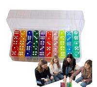 Generico Play Cube, Crystal Acrilic Cubees, 100 pezzi di acrilici multicolore nei migliori di gioco a round arrotondato in modo più ampio per da tavolo, di impilamento, partite di