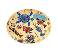 Generico Play Mat For Children, Velvet Soft Portable Rug Pad, Round Kids Activity Play Rug For Indoor Bedroom Living Room House Floor Study Reading Game Learning Safe Comfortable Floor Cushion