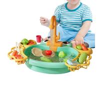 Generico Play Sink - ABS plastc 40x25x28cm | Educational Kitchen Water Toys | Running Faucet Utensils Dishwashing Basin Gift For Boys Girls Preschoolers Patio Beach Camping Daycare Home Playroom