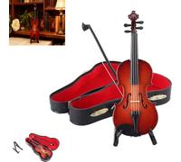 Generico Playable Tiny Violin Figurine,Mini Violin with Sad Music,Portable Size & Easy to Operate，Ideal for Desk Ornament, Party Deco & Holiday Presents (3.15×1.18×0.59in)