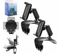 Generico Plixorahub Phone Holder, Unirexa Universal 360° Dashboard Phone Holder, Multifunctional Dashboard Clip-on Car Phones Holder, Fits 4”-7” Phones, for Rearview Mirror, Sun Visor (2Pcs)