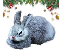 Generico Plüschtier Hase - Realistische Plüschfigur Tischdekoration,Kuschelhasen Modell Sammelfigur Deko Für Couch Bett Schlafzimmer