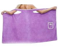 Generico Plus Size Women's Wearable Shower Skirt Water Absorption Quick Drying Wearable Showers Towels Women Soft Friendly (Purple,One Size)