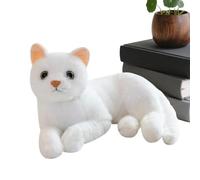 Generico Plush Cat Toy Pillow, Realistic Kitten Stuffed Doll, 12 Inches Cute Throw Cushion Plush Accessory, Sturdy Compact Cotton Comfort Decor for Bedroom Sofa Car Nursery Gift