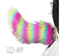 Generico Plush Cosplay Tail, Moving Animal Prop Accessory, 11.81 Inches Tail Decoration with Fuzzy Build, Soft Plush Costume Accessory, Car Decor with Cute Style, Role Play for Halloween Use