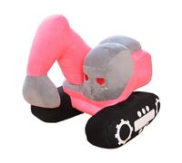 Generico Plush Excavator, Excavator Toy, Cartoon Cuddly Texture Cute Design Bright Colors Soft Cozy, Plush Toy for Living Room Children, 10.24x9.06x9.06 Inches, Blue, Pink, Orange
