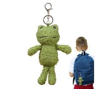 Generico Plush Frog Keychain - Soft Stuffed Animal Frog Bag Charm, Cute Keychain Accessory and Bag Pendant for Kids Men Women Backpack Purse School Travel Bags Goodie Fillers Gift Party Favor