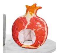 Generico Plush Fruit Hat, Pomegranate Headgear Costume, 15.75x13.39 inches Novelty Photo Prop with Soft Plush, Cute Dress Up Accessory, Fun Headwear with Vibrant Design, Party Costume for Kids