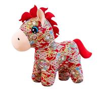 Generico Plush Horse - Huggable Soft Cuddly Doll | Year of the Horse Plush Toy with Skin-Friendly Material, Sofa Bed Couch Desk Collecting Present Friends Birthday Present, 25cm Red Koi, Red Crane