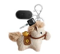 Generico Plush Horse Keychain - 10cm Year of the Horrse Keyring, Adorable Animal Keyriing | Flufffy Pomppom Pendant for Women, Men, Backpack, Travel, Home, Party, Classroom