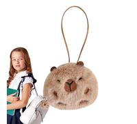 Generico Plush Keychain, Backpack Key Pendant Decoration, 3.74x3.15in Cute Animal Lavaliere, Capybara Doll Plush Lanyard, Bag Decor Fashion Pendant, Perfect for Boys, Girls Accessory