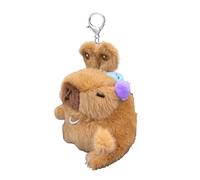 Genérico Plush Keychains - Interactive Cute Purse Pendant - Plush Capybara Pendant for Car Keychain - for Men Boys Girls Youth Teens Husband Son Daughter Family, Viola, Consulte la descripción