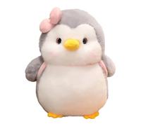 Generico Plush Penguin Doll - Soft Cuddly Animal for Boys Girls Teens | 9.84in Height with Backpack Accessory, Adorable Bow Plush Figure, Cute Bow Figure Toy for Holiday Birthday Home Room Decor