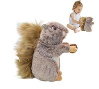 Generico Plush Squirrel, Huggable Furry Big Tail Squirrel Toy, Plush Soft Stuffed Animal For Kids, Adorable Cuddly For Boys Girls Babies, Cozy Bedtime Companion, 25x10x25cm