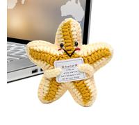 Generico Plush Starfish Knitting - Knitted Soft Animal, Cute Positive Toy | Inspirational Crochet Small Gift School Ornament, Birthday Party Favor Companion Kids Boy Girl Toy For Encouragemen