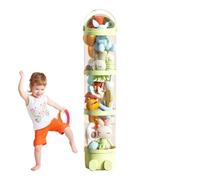 Generico Plush Toy Organizer Tube, Transparent Doll Storage Bucket, 11.02x63.78 Inches 4-Layer Vertical Toy Holder, Space-Saving Display for Bedroom Playroom, Apartments, Limited Storage