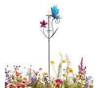 Genérico Pluviometro - Misuratore decorativo con design e fiore - Misuratore di pioggia e acqua, per fattoria, recinzione, patio, terrazza, cortile, prato, giardino e per uso in