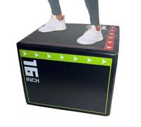 Generico Plyometric Jump Box - Non-Slip Training Tool | Home Gym Workout | EPE sponge inner liner for shock absorption. Non-slip ensures safety. Perfect for box jumps, squats, and step-ups.