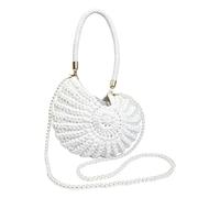 Generico Pochette a Conchiglia,Pochette Da Sera Con Catena Di Perle Bohémien,Borsa All'Uncinetto Da Spiaggia | per Vacanza al Mare, Viaggi e Serate Estive