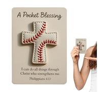 Generico Pocket Blessing Baseball Card, Portable Holiday Message Card, Creative Accessory, Festive Decorative Design with Inspirational Notes, for Birthday Thanksgiving Holiday New Year Office S
