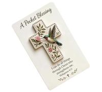 Generico Pocket Blessing Cross - 10x14cm Cardboard Religious Keepsake, Scripture Gift, Devotional Note, Faith Token | Portable Prayer Keepsakes Spiritual Keepsake For Travel Camping Family Use
