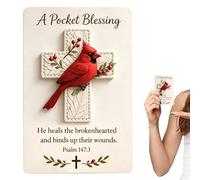 Generico Pocket Blessing Cross - 10x14cm Cardboard Religious Keepsake, Scripture Gift, Devotional Note, Faith Token | Portable Prayer Keepsakes Spiritual Keepsake For Travel Camping Family Use