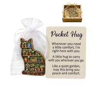 Generico Pocket Card Inspirational Gift, Artistic Positive Message Card, Cute Garden Cat Design Pocket Keepsake, Motivational Wallet Cards for Travel School Commuting Men Women Teens Family Friends