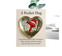 Generico Pocket Cards - 2D Acrylic Hairdresser Souvenir | Inspirational Appreciation Keepsake Hug Gift for Barbers Men Women Graduation Birthday Travel Retirement Christmas Party Holiday Luggage